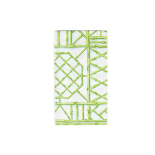 Bamboo Screen Moss Green Paper Linen Guest Towel Napkins - 12 Per Package
