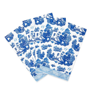 Two's Company Blue Willow 3-Ply Paper Dinner Napkins