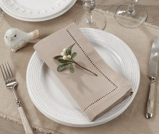 Dinner Napkin With Hemstitched Border