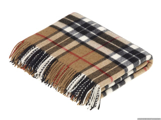 Tartan Plaid - Merino Lambswool Throw Blankets - Made in UK