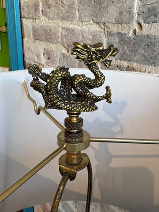 Vintage Duck and Dragon Chinoiserie Lamp