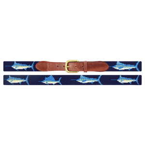 Smathers & Branson Needlepoint Belt - Billfish (Size 38)
