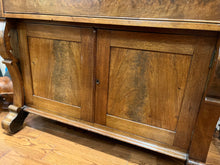 Load image into Gallery viewer, Antique Wood Secretary with Hand Blown Glass Panels
