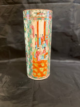 Load image into Gallery viewer, Vintage Rose Medallion Cylinder Vase
