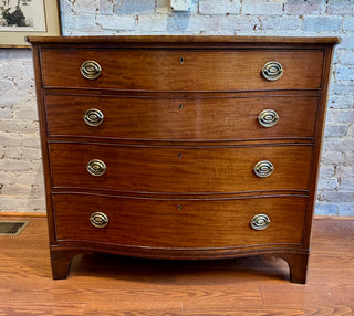 George III Mahogany Inlaid Serpentine Front Chest of Drawers