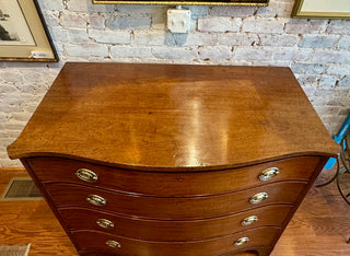 George III Mahogany Inlaid Serpentine Front Chest of Drawers
