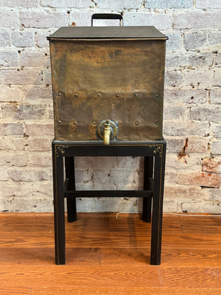 Large Copper Cellarette With Custom Stand