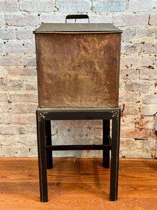 Large Copper Cellarette With Custom Stand