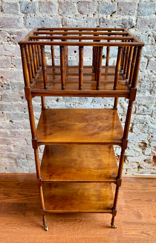 Vintage Mid-Century Faux Bamboo Etagere