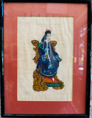 Antique Pith Painting Empress