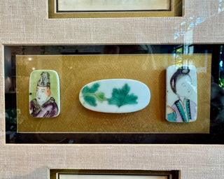 Antique Pith Paintings Emperor & Empress with Tiles