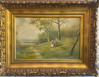 Antique Oil On Canvas By R. Frederick