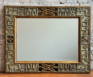 Jams Mont Style French Modern Carved Gilt  Mirror