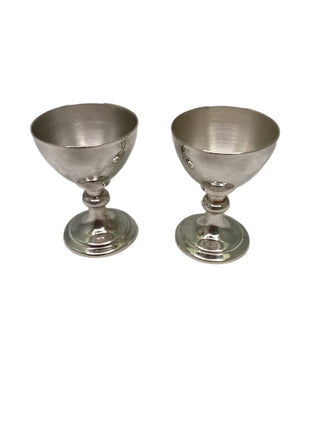 Set of 2 Silver Plate Miniature Egg Cups