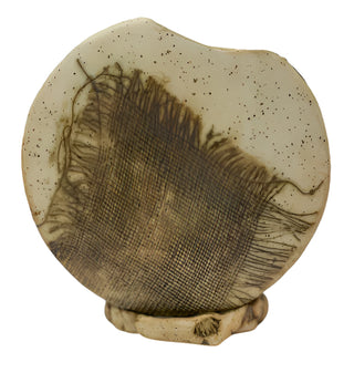 Brown & Beige Moon Vase By Pamela Taylor Potter