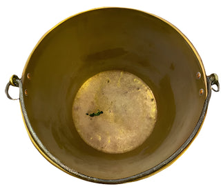 Large Antique Brass and Copper Bucket
