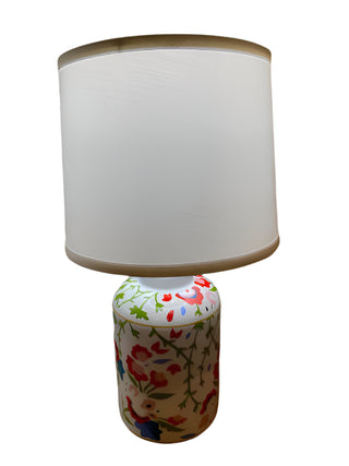 Pair Dana Gibson Summer Chintz Tea Caddy Lamps