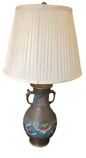 Vintage Champleve Lamp