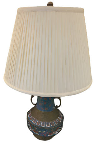 Vintage Champleve Lamp