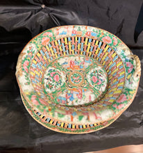 Load image into Gallery viewer, Reticulated Antique Rose Medallion Porcelain Bowl and Plate
