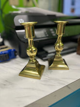 Load image into Gallery viewer, Pair of Antique Column Candlesticks Circa 1830&#39;s
