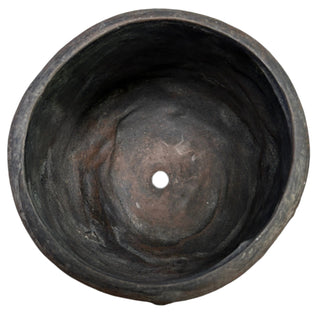 Vintage Hen-Feathers Round Cachepot.