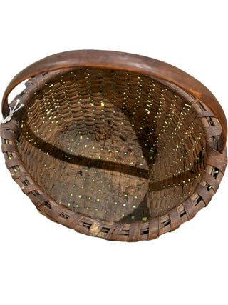 Small Antique Split Oak Gathering Basket
