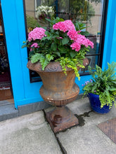 Load image into Gallery viewer, Pair of Antique Cast Iron Urns

