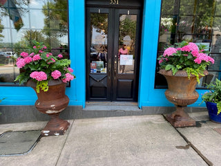 Pair of Antique Cast Iron Urns