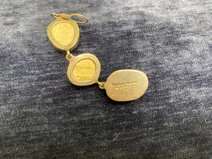 Vintage Charles Albert Beach Stone Earrings