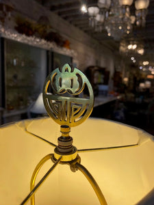 Vintage Chinoiserie Warrior Lamp
