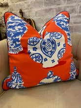 Load image into Gallery viewer, Custom Stroheim Canton Orange Blue Pillow
