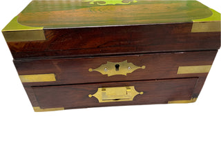 Antique campaign box/ jewelry box