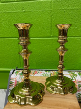 Load image into Gallery viewer, Pair of Historic Deerfield Collection Baldwin Brass Candle Sticks
