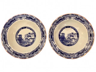Set of Willow Pattern Bowls Commissioned by Rington's LTD