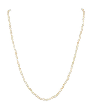 14k Gold Clasp Single Strand Fresh Water Pearl Necklace