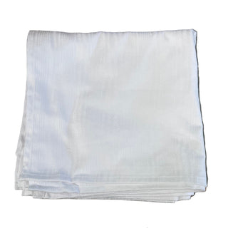 White Jacquard Print Dinner Napkins.