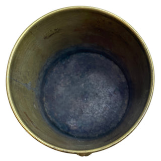 Vintage Brass Planter with Lion Handles