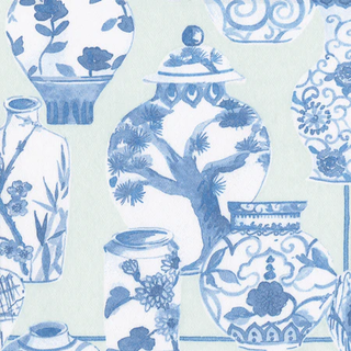 Glazed Porcelain Celadon Paper Linen Cocktail Napkins