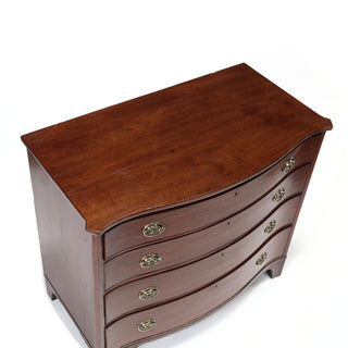 George III Mahogany Inlaid Serpentine Front Chest of Drawers