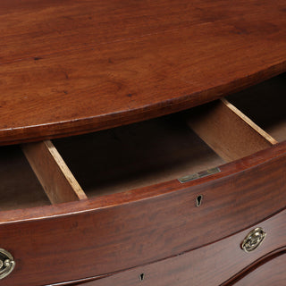 George III Mahogany Inlaid Serpentine Front Chest of Drawers