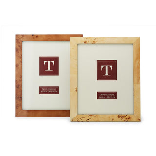 Burled Wood Picture Frame - Dark Brown