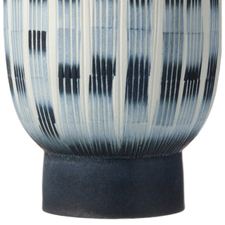 Large Hand Carved and Painted Ceramic Batik Vase