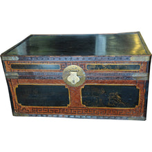 Load image into Gallery viewer, Chinese Rattan Trunk with Mahogany Interior and Chinoiserie Top - Chestnut Lane Antiques &amp; Interiors - 1
