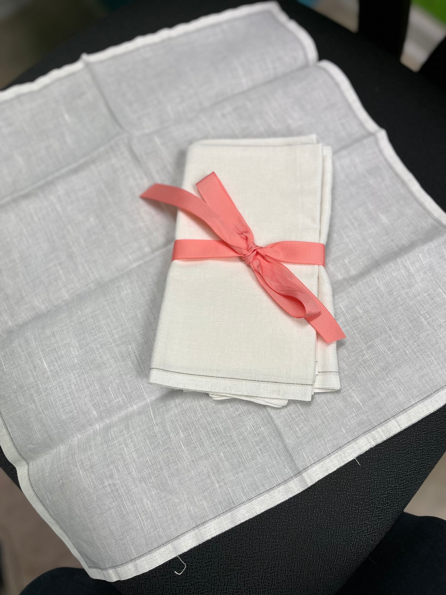 Set of 6 Grey Stitch Linen Napkin