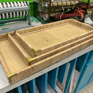Hand-Crafted Rattan Tray