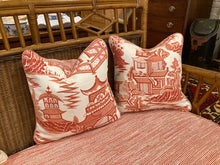 Load image into Gallery viewer, Custom Schumacher Pillow - Nanjing Coral
