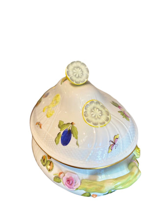 Herend Queen Victoria Green Soup Tureen