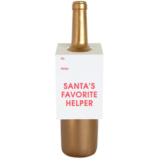 Wine & Spirit Tag - "Santa's Favorite Helper".