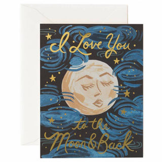 Rifle Paper Co. Greeting Card - I Love You to the Moon & Back